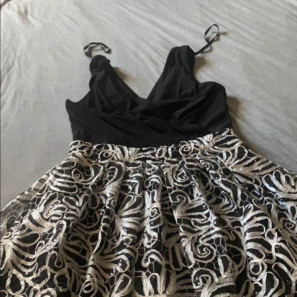 Black dress with pattern